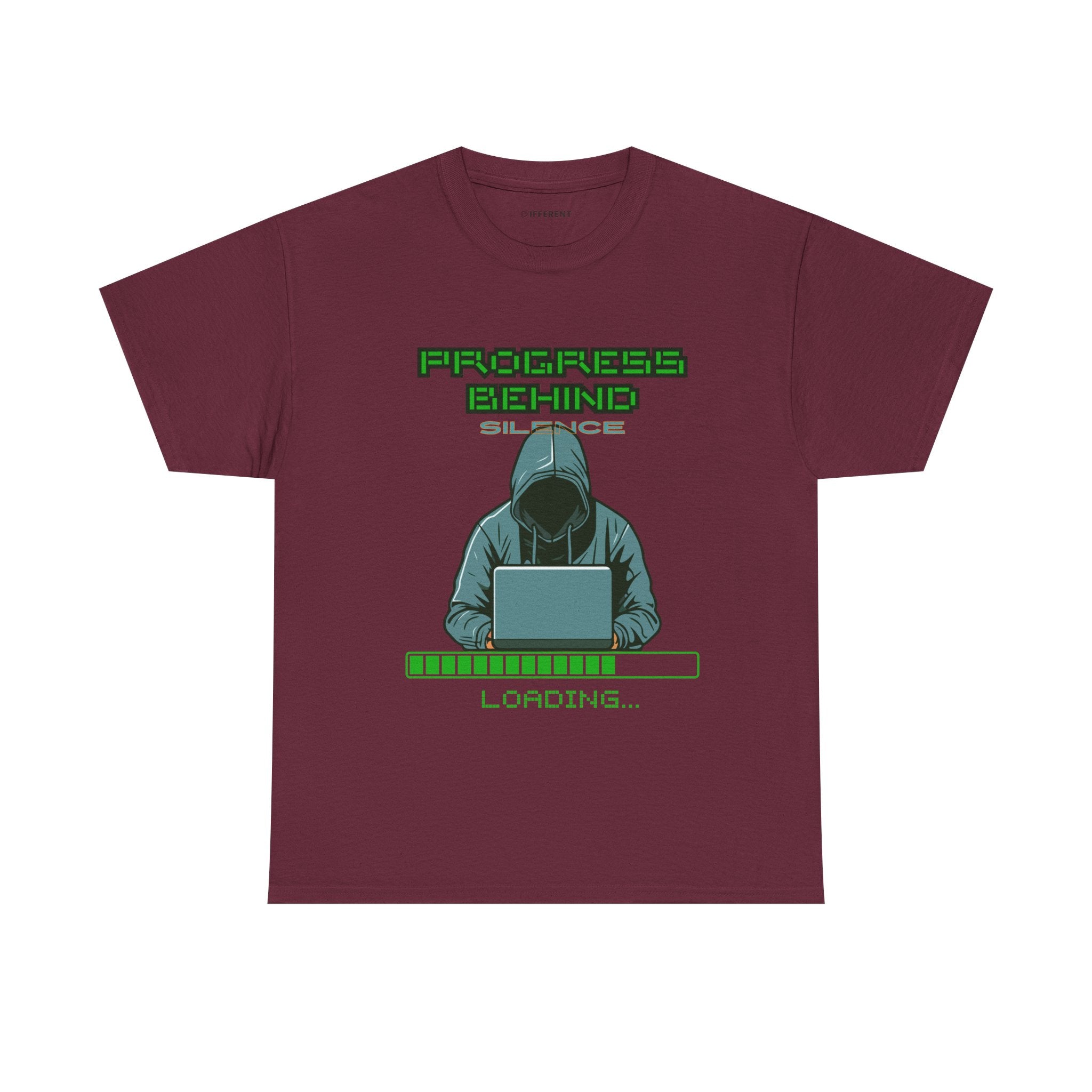 Green Retro Matrix Loading T-Shirt | Hacker Aesthetic Graphic Tee |