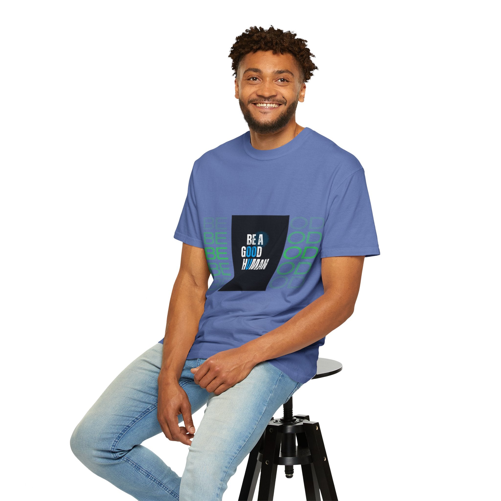 Be A Good Human T-Shirt | Comfort Colors 1717 Tee | Inspirational Graphic Shirt | Vintage Washed Cotton Unisex Tee