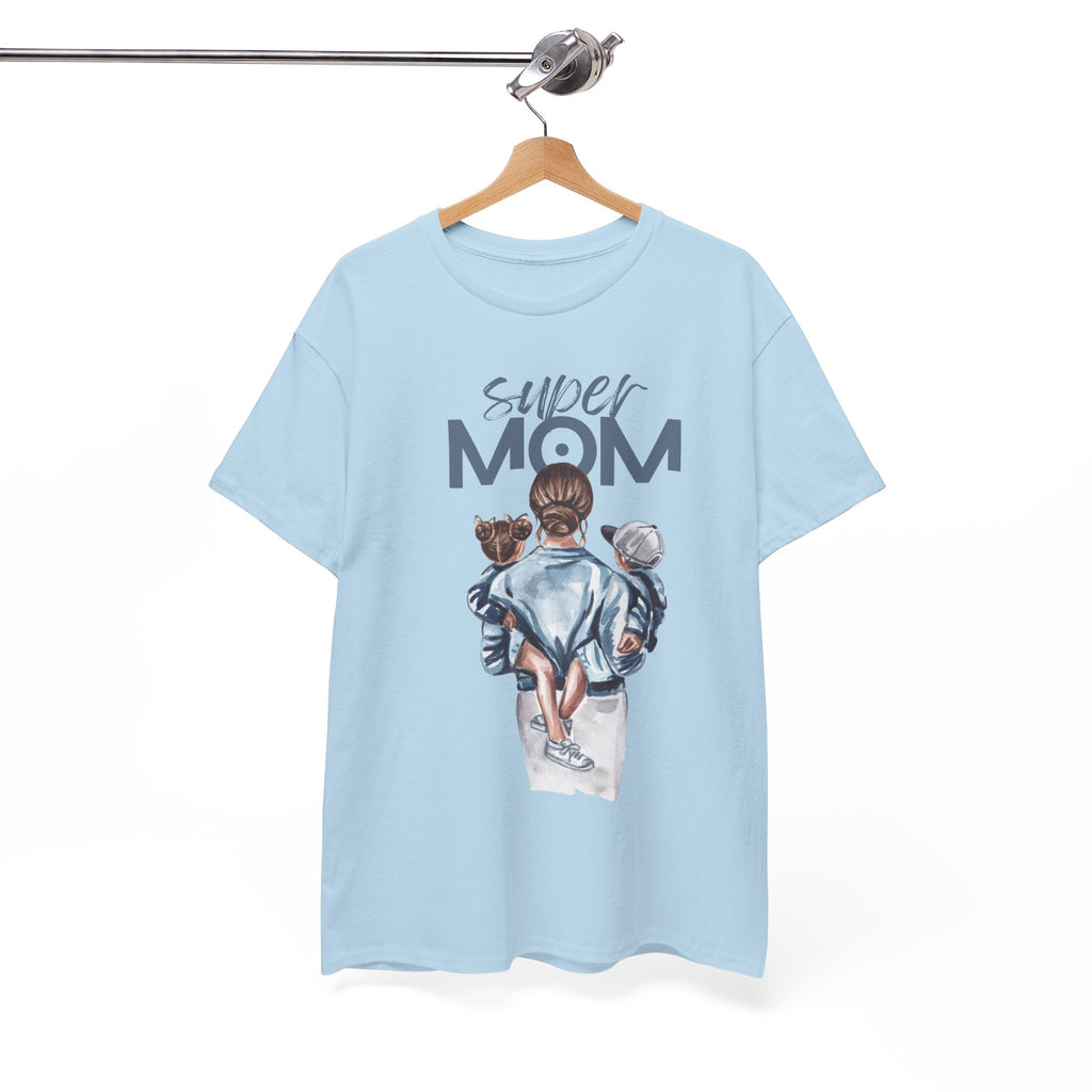 Super Mom Unisex Heavy Cotton Tee |  T-Shirt | Cute Mother’s Day Gift | Strong Mom Graphic Tee