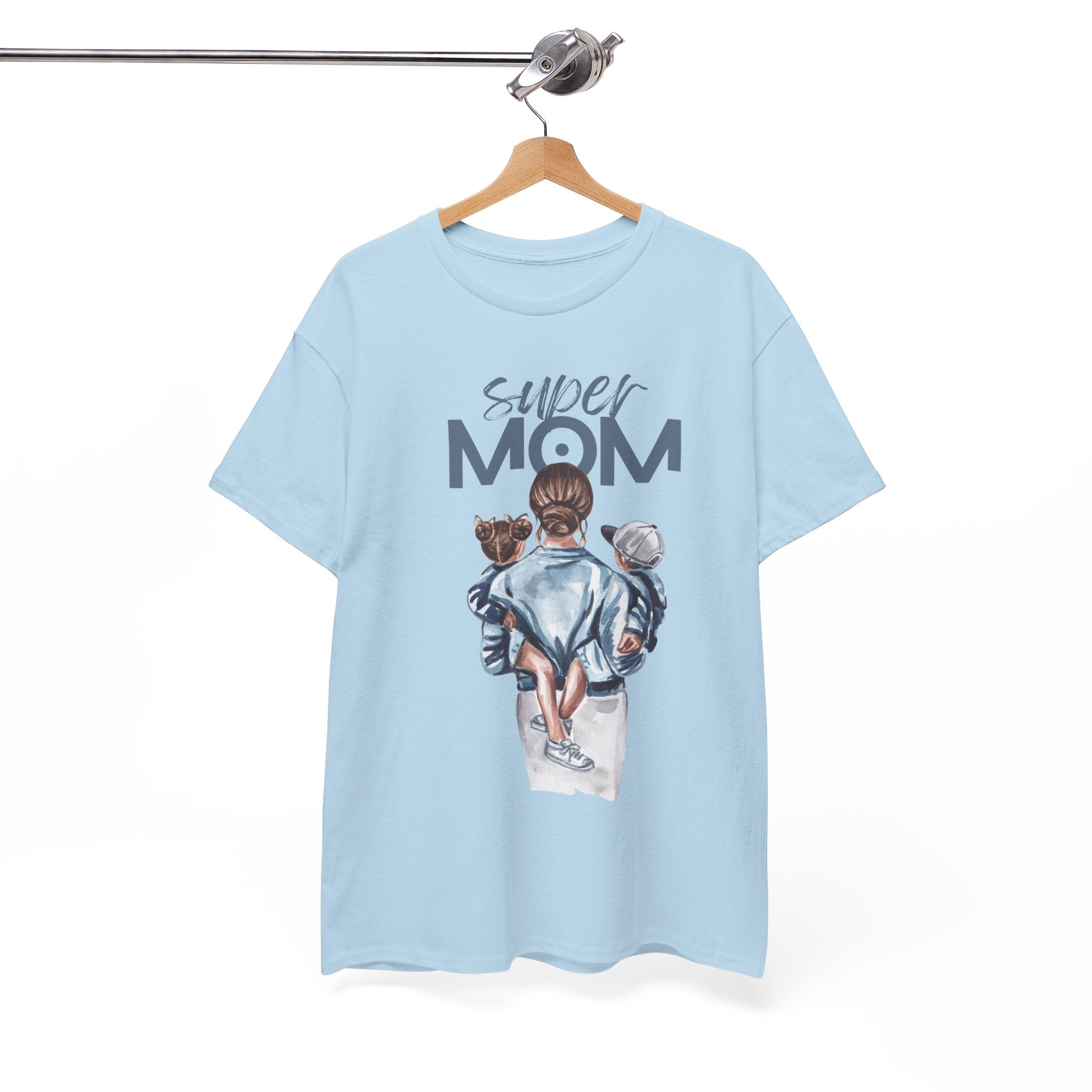 Super Mom Unisex Heavy Cotton Tee |  T-Shirt | Cute Mother’s Day Gift | Strong Mom Graphic Tee