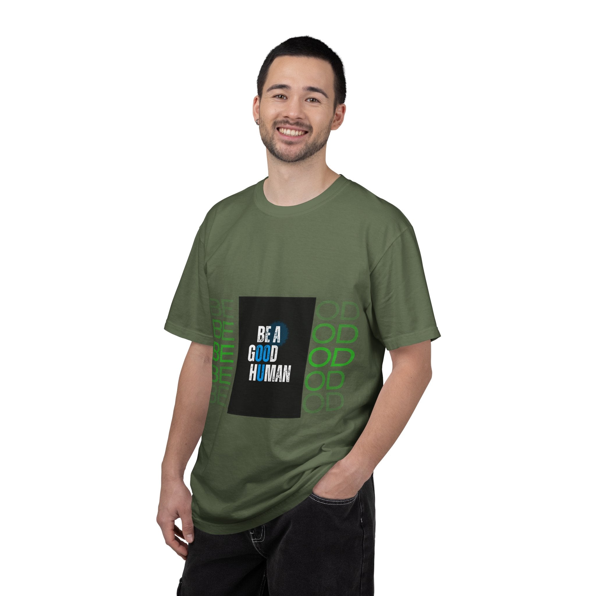 Be A Good Human T-Shirt | Comfort Colors 1717 Tee | Inspirational Graphic Shirt | Vintage Washed Cotton Unisex Tee