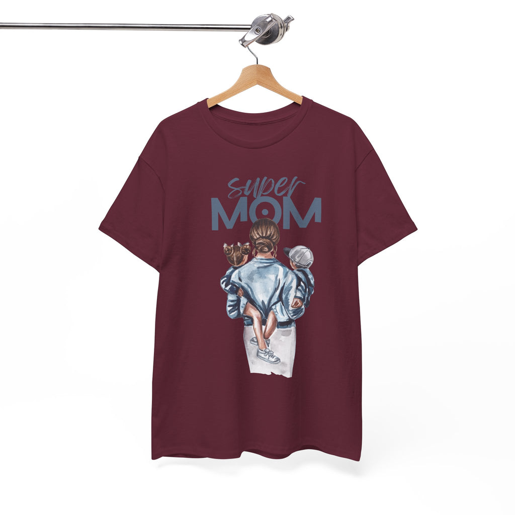 Super Mom Unisex Heavy Cotton Tee |  T-Shirt | Cute Mother’s Day Gift | Strong Mom Graphic Tee