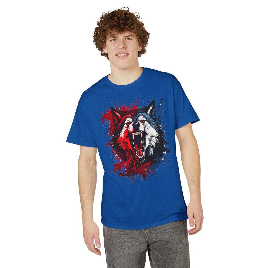 Roaring Patriotic Wolf T-Shirt