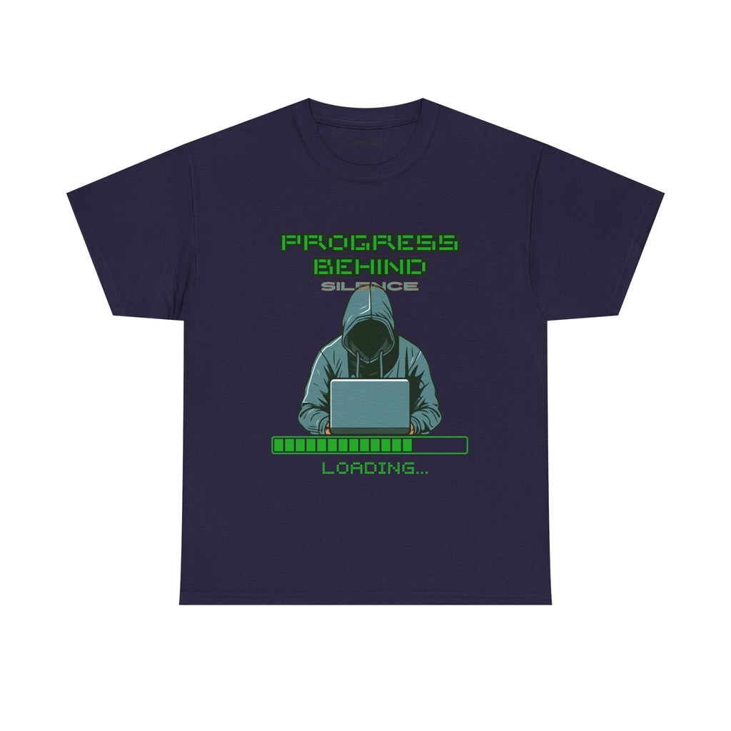 Green Retro Matrix Loading T-Shirt | Hacker Aesthetic Graphic Tee | Coding Streetwear Shirt | Gildan 5000 Unisex Cotton Tee
