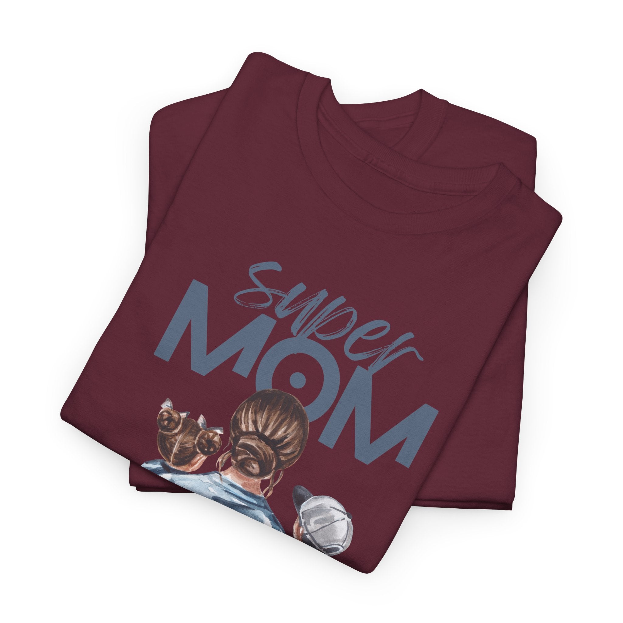 Super Mom Unisex Heavy Cotton Tee |  T-Shirt | Cute Mother’s Day Gift | Strong Mom Graphic Tee