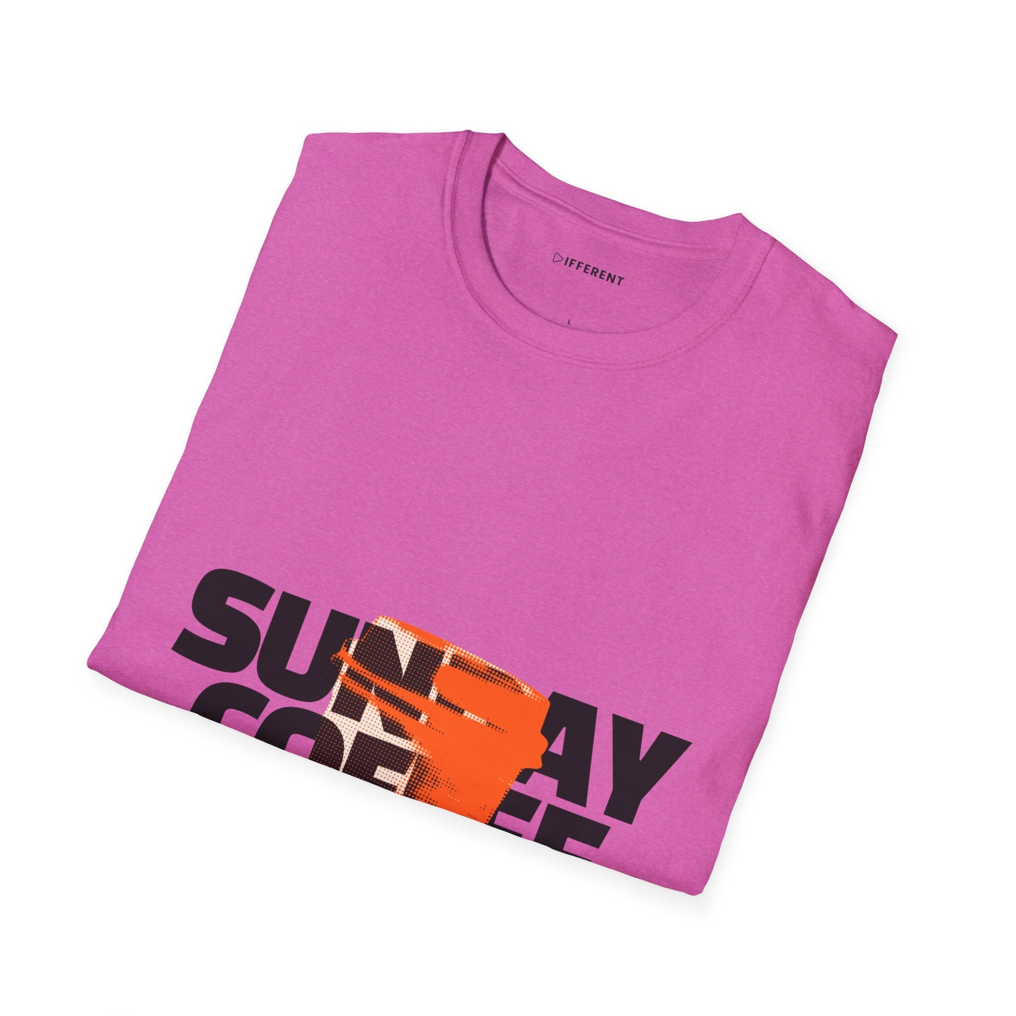 Sunday Coffee Chill T-Shirt | Cozy Aesthetic Graphic Tee | Gildan 64000 Softstyle Shirt | Relaxed Weekend Vibes