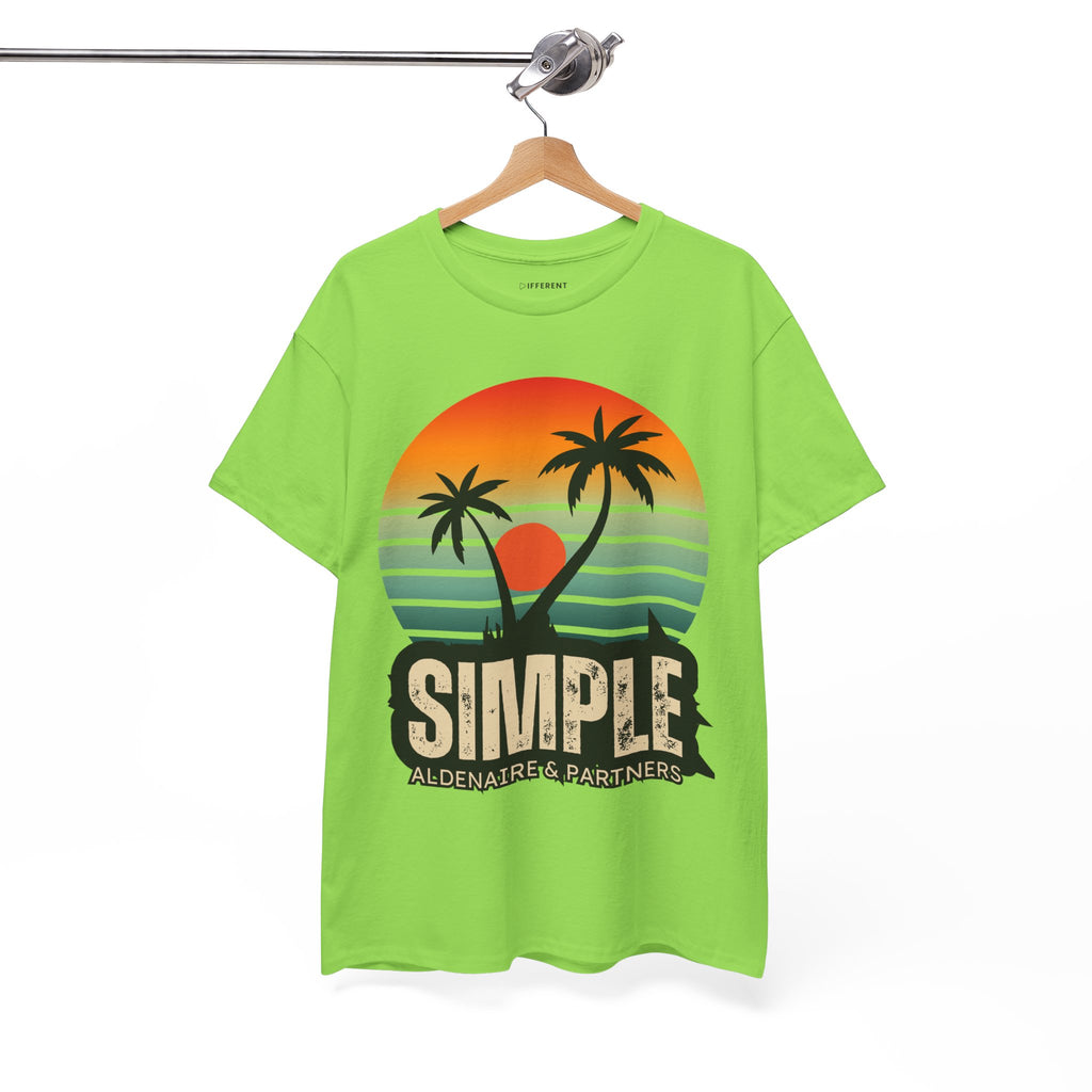 Colorful Vintage Retro Sunset T-Shirt | Gildan 5000 Heavy Cotton Tee | 70s Aesthetic Graphic Shirt | Summer Vibes Unisex Tee