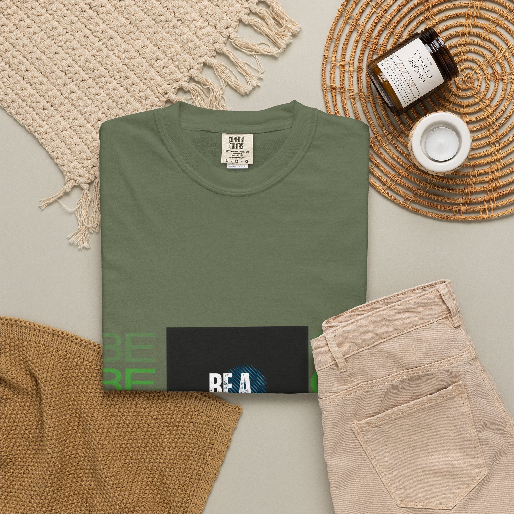 Be A Good Human T-Shirt | Comfort Colors 1717 Tee | Inspirational Graphic Shirt | Vintage Washed Cotton Unisex Tee