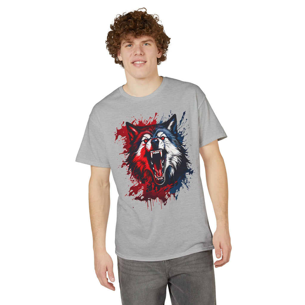 Roaring Patriotic Wolf T-Shirt