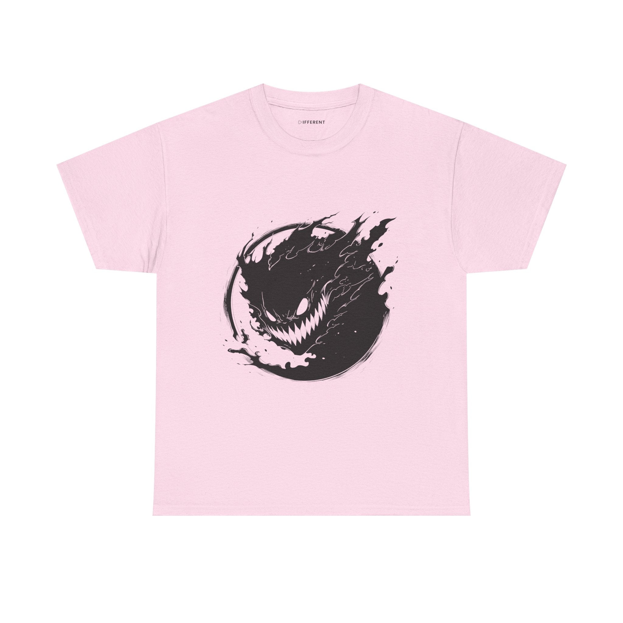 Graphic Tee — Black Flame Monster Smile T-Shirt