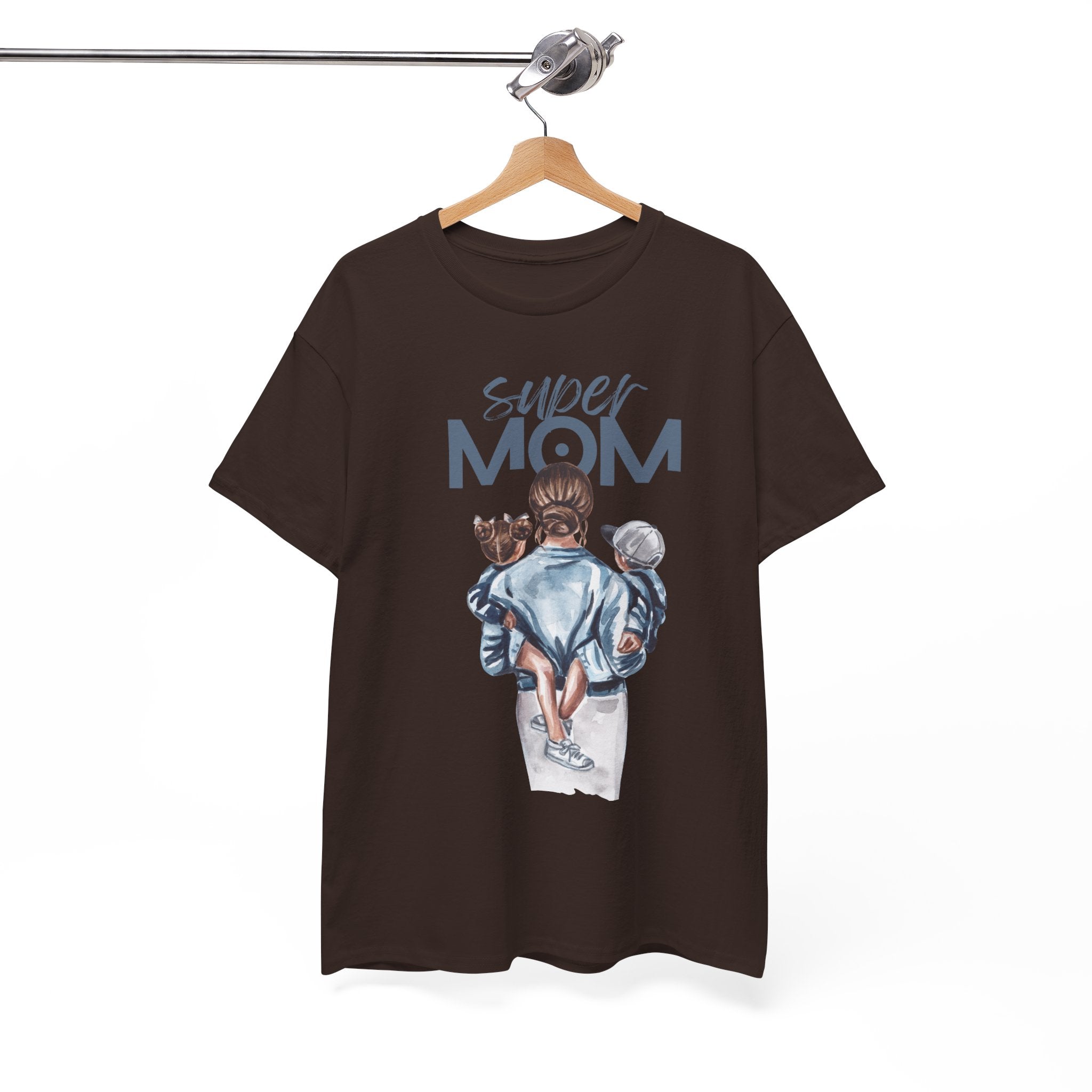 Super Mom Unisex Heavy Cotton Tee |  T-Shirt | Cute Mother’s Day Gift | Strong Mom Graphic Tee
