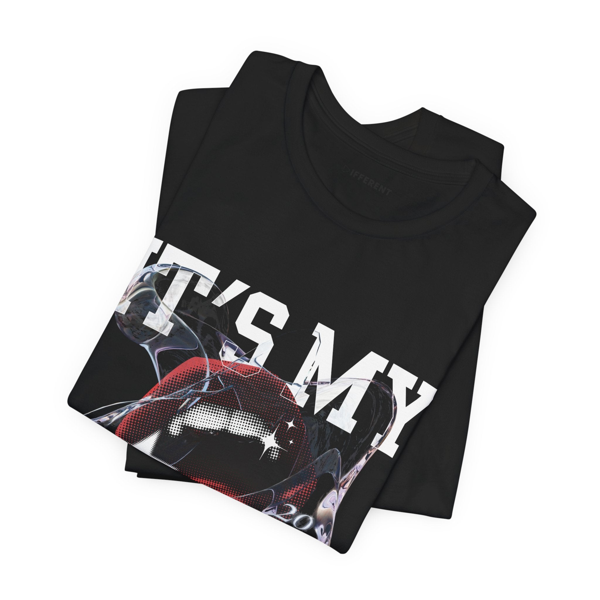 Red & White Streetwear Mouth T-Shirt | Abstract Graphic Tee | Modern Art Aesthetic Shirt | Bella+Canvas 3001 Unisex Tee