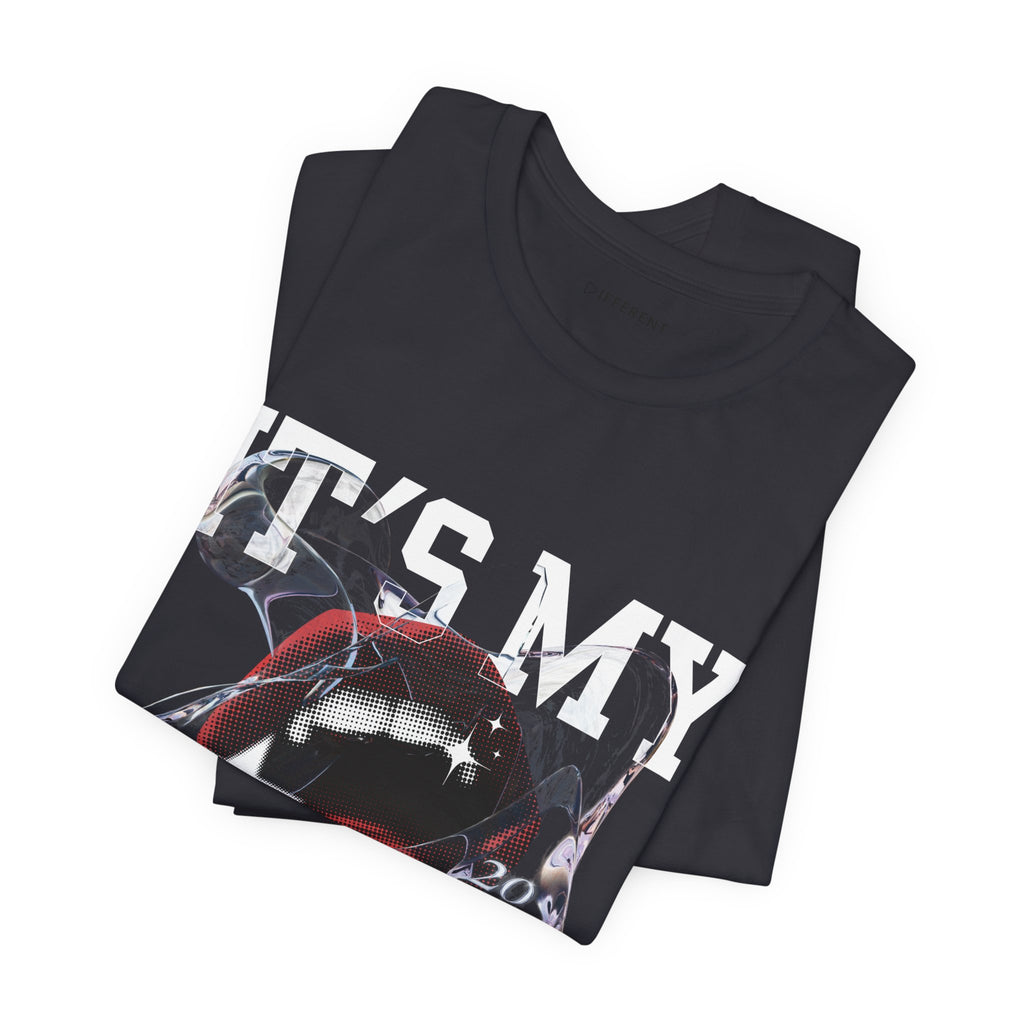 Red & White Streetwear Mouth T-Shirt | Abstract Graphic Tee | Modern Art Aesthetic Shirt | Bella+Canvas 3001 Unisex Tee
