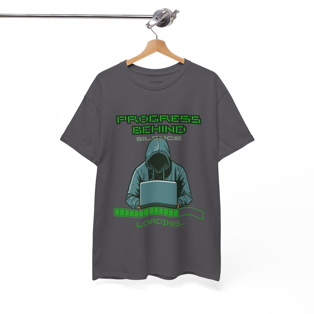Green Retro Matrix Loading T-Shirt | Hacker Aesthetic Graphic Tee | Coding Streetwear Shirt | Gildan 5000 Unisex Cotton Tee