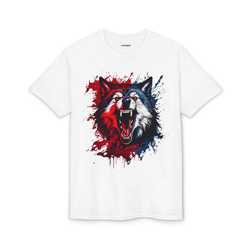 Roaring Patriotic Wolf T-Shirt