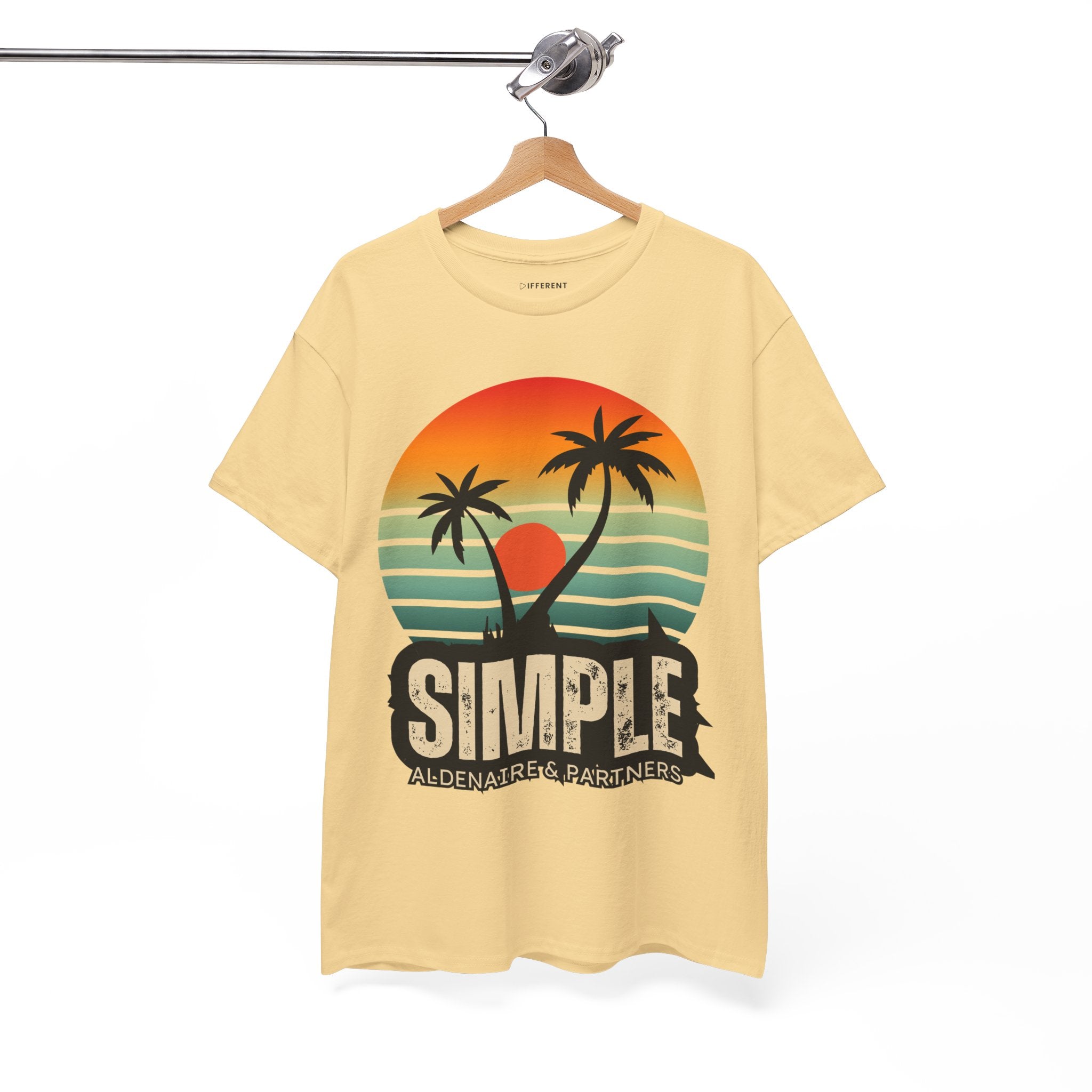 Colorful Vintage Retro Sunset T-Shirt | Gildan 5000 Heavy Cotton Tee | 70s Aesthetic Graphic Shirt | Summer Vibes Unisex Tee