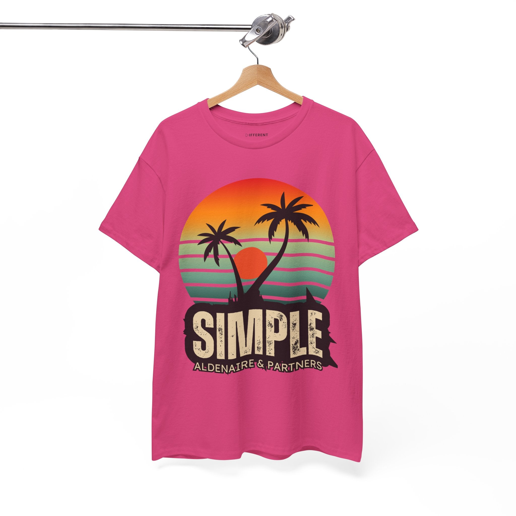 Colorful Vintage Retro Sunset T-Shirt | Gildan 5000 Heavy Cotton Tee | 70s Aesthetic Graphic Shirt | Summer Vibes Unisex Tee