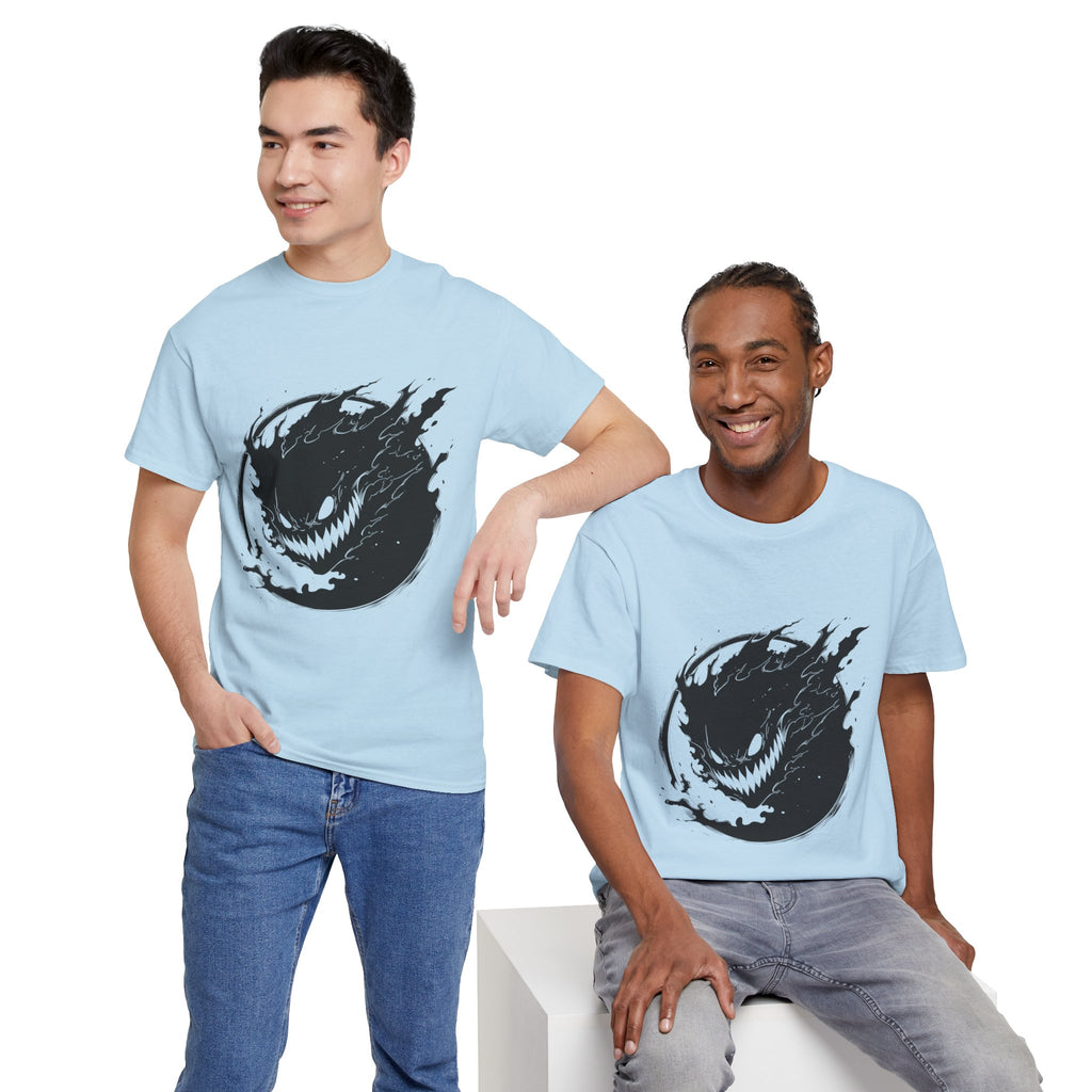 Graphic Tee — Black Flame Monster Smile T-Shirt