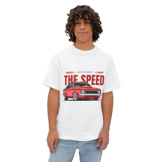 Red & Black Car Racing T-Shirt | Vintage Muscle Car Graphic Tee | “The Speed” Streetwear Shirt | Boxy Fit Oversized Tee