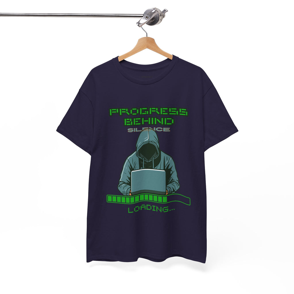 Green Retro Matrix Loading T-Shirt | Hacker Aesthetic Graphic Tee | Coding Streetwear Shirt | Gildan 5000 Unisex Cotton Tee