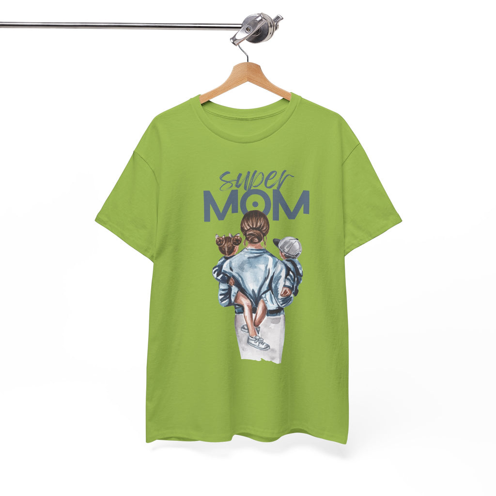 Super Mom Unisex Heavy Cotton Tee |  T-Shirt | Cute Mother’s Day Gift | Strong Mom Graphic Tee