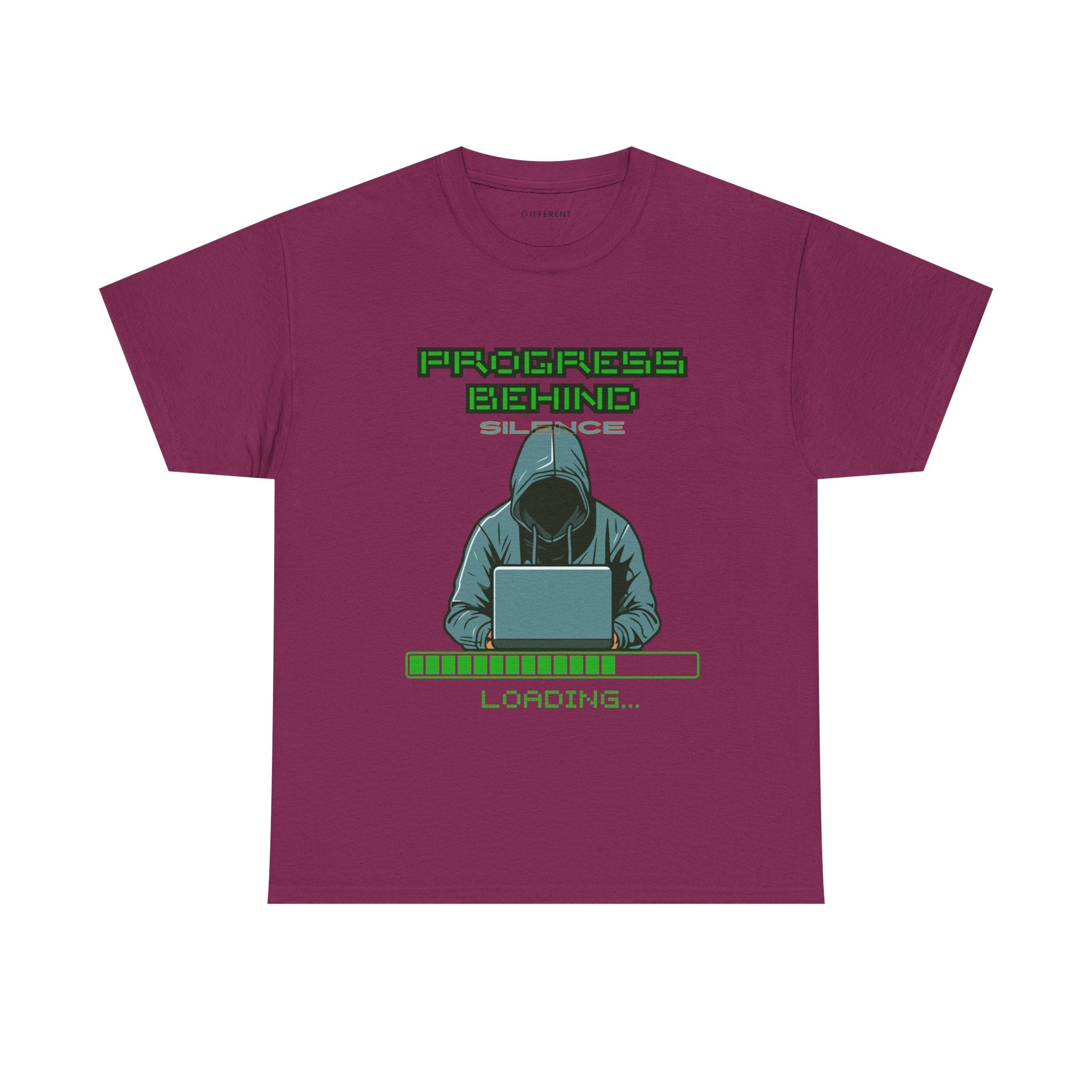Green Retro Matrix Loading T-Shirt | Hacker Aesthetic Graphic Tee |