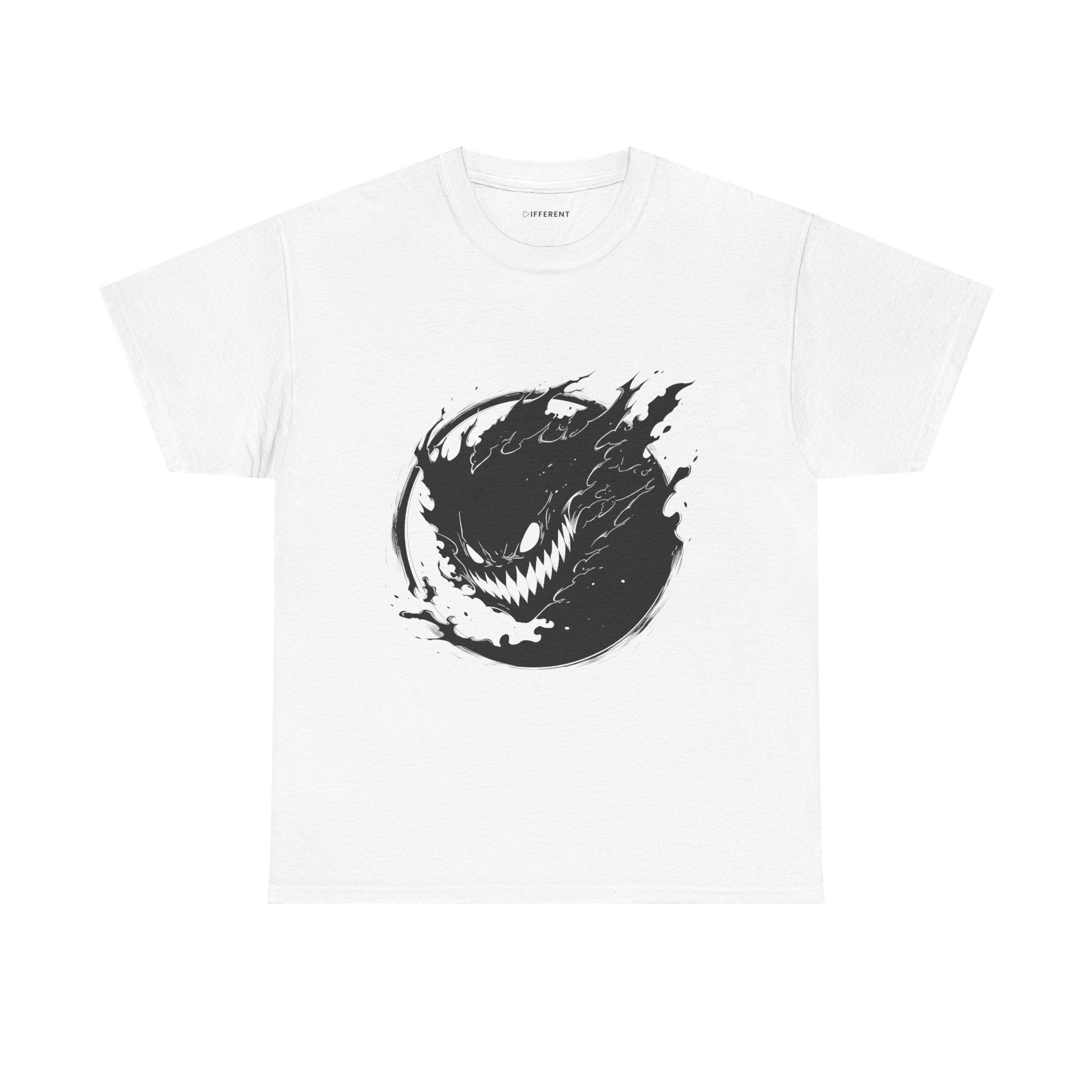 Graphic Tee — Black Flame Monster Smile T-Shirt