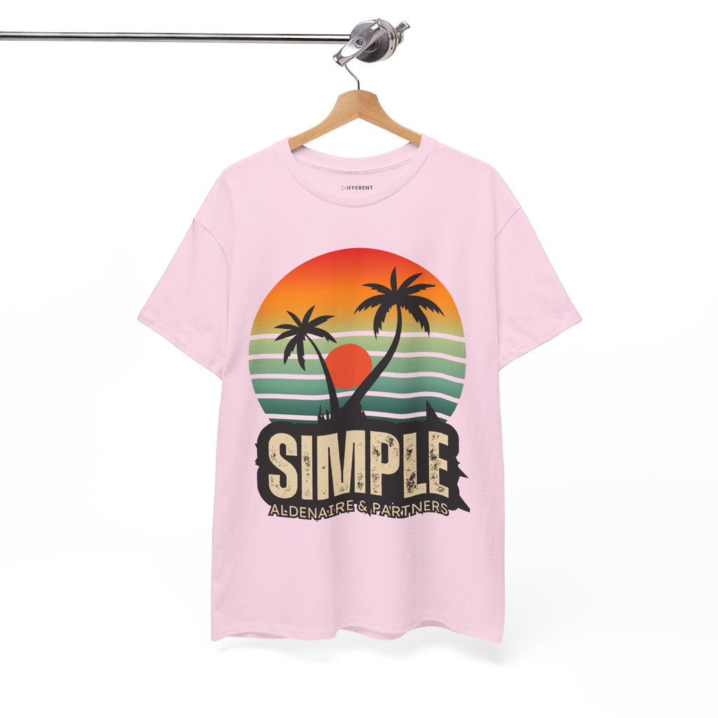 Colorful Vintage Retro Sunset T-Shirt | Gildan 5000 Heavy Cotton Tee | 70s Aesthetic Graphic Shirt | Summer Vibes Unisex Tee