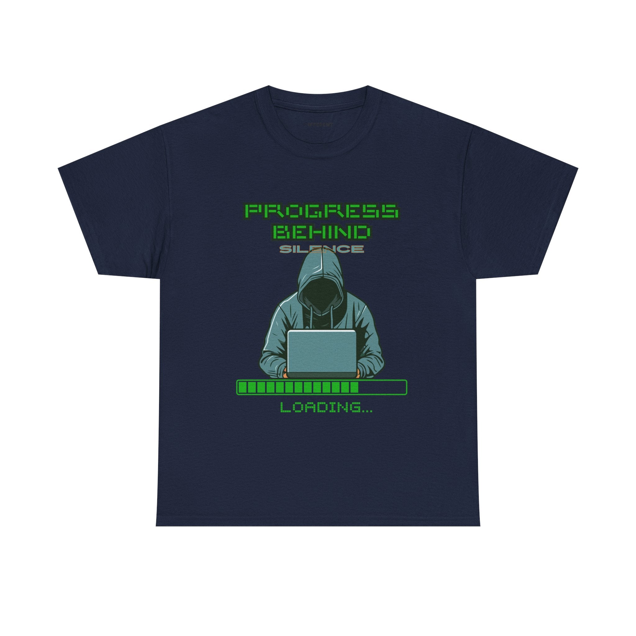 Green Retro Matrix Loading T-Shirt | Hacker Aesthetic Graphic Tee |