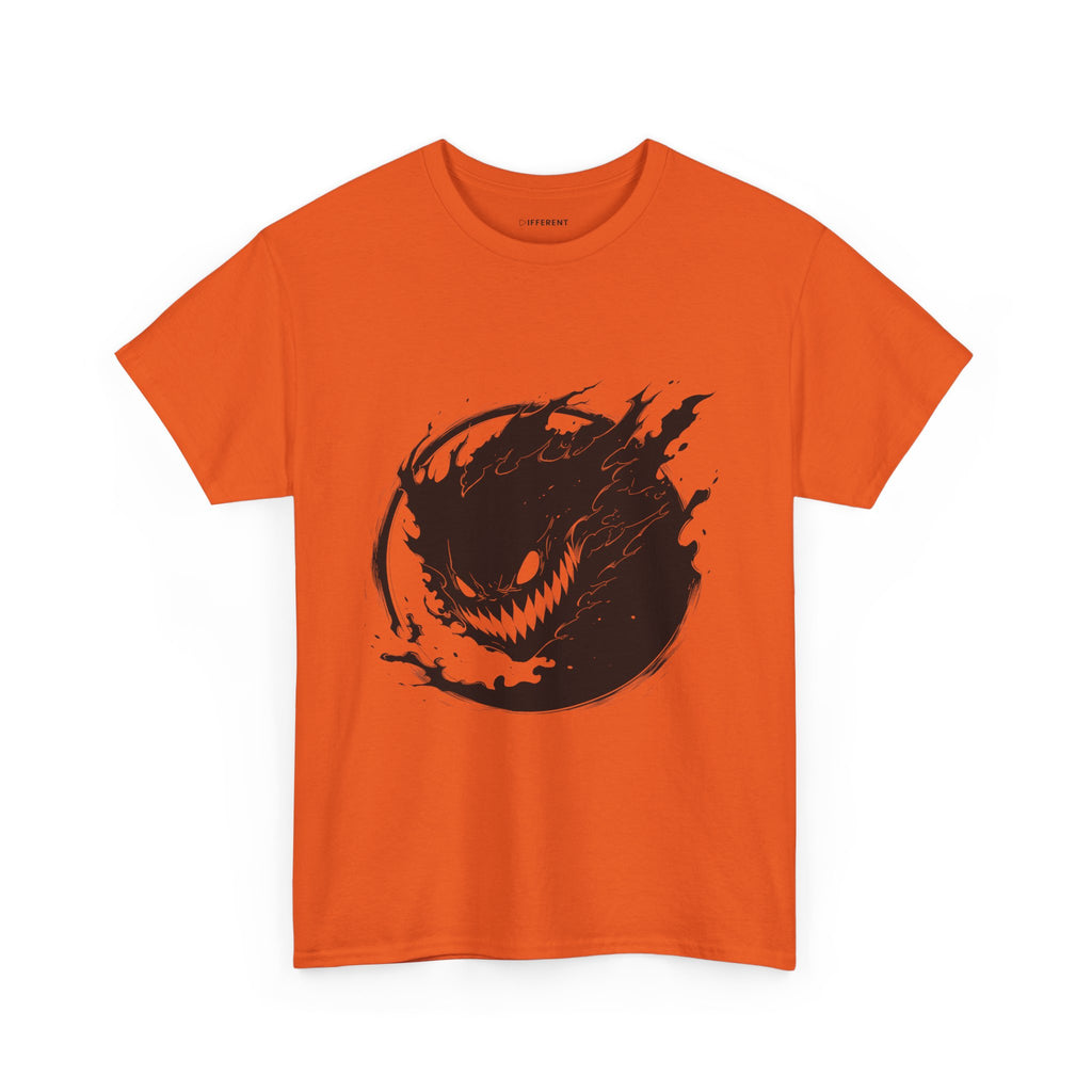 Graphic Tee — Black Flame Monster Smile T-Shirt