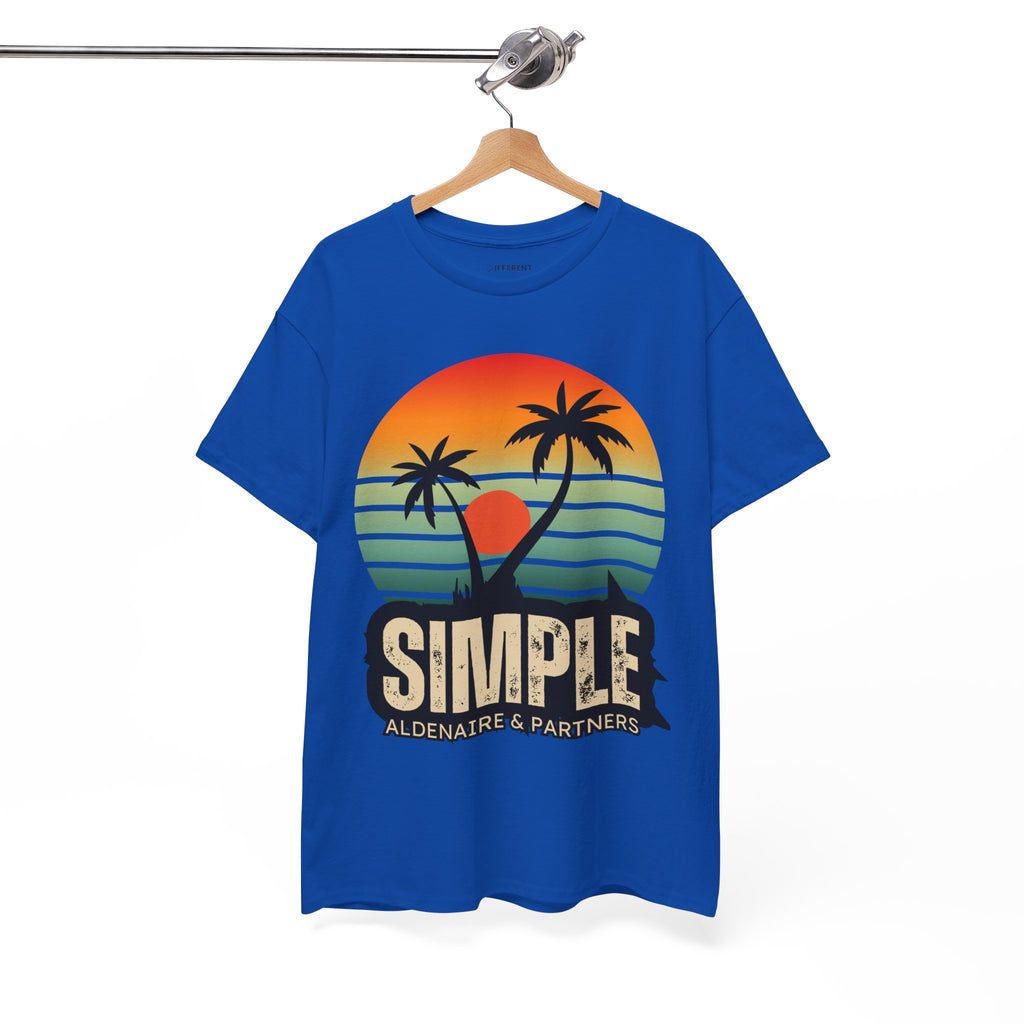 Colorful Vintage Retro Sunset T-Shirt | Gildan 5000 Heavy Cotton Tee | 70s Aesthetic Graphic Shirt | Summer Vibes Unisex Tee