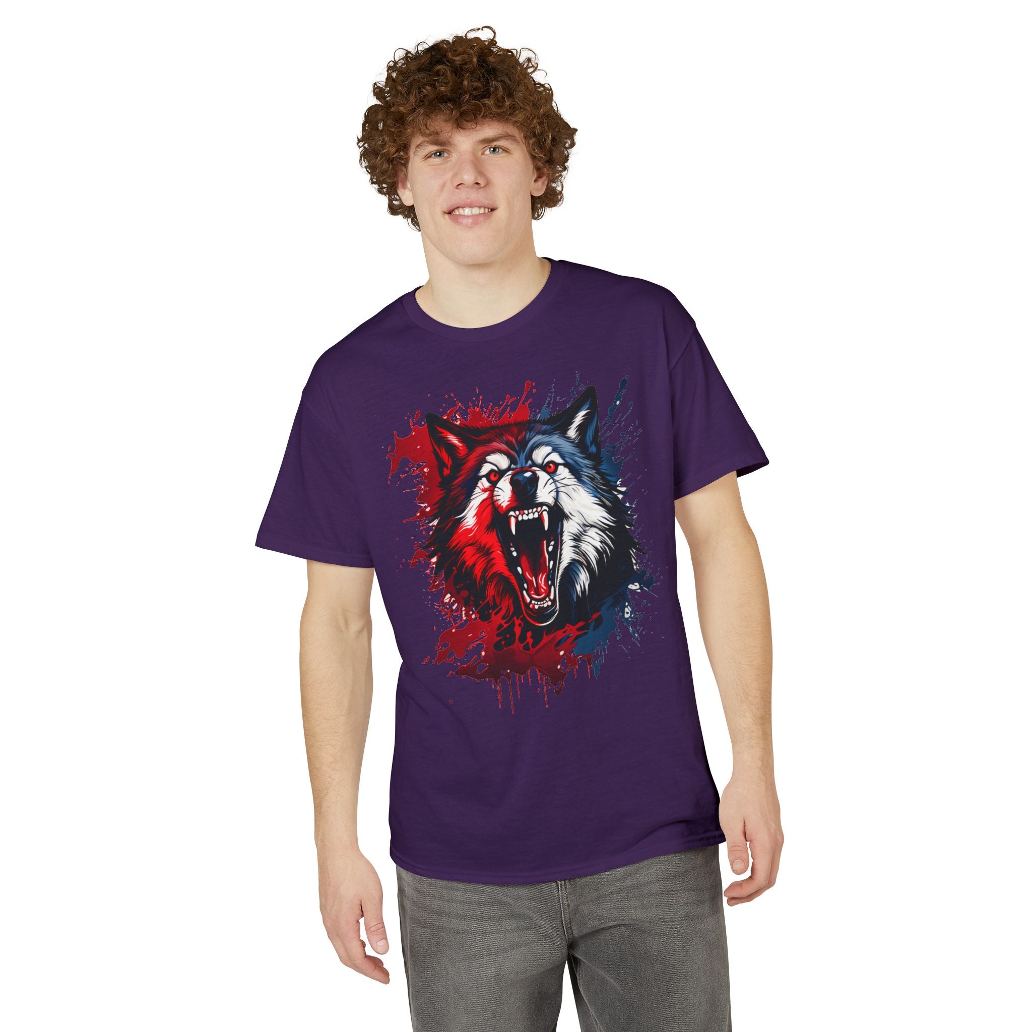 Roaring Patriotic Wolf T-Shirt