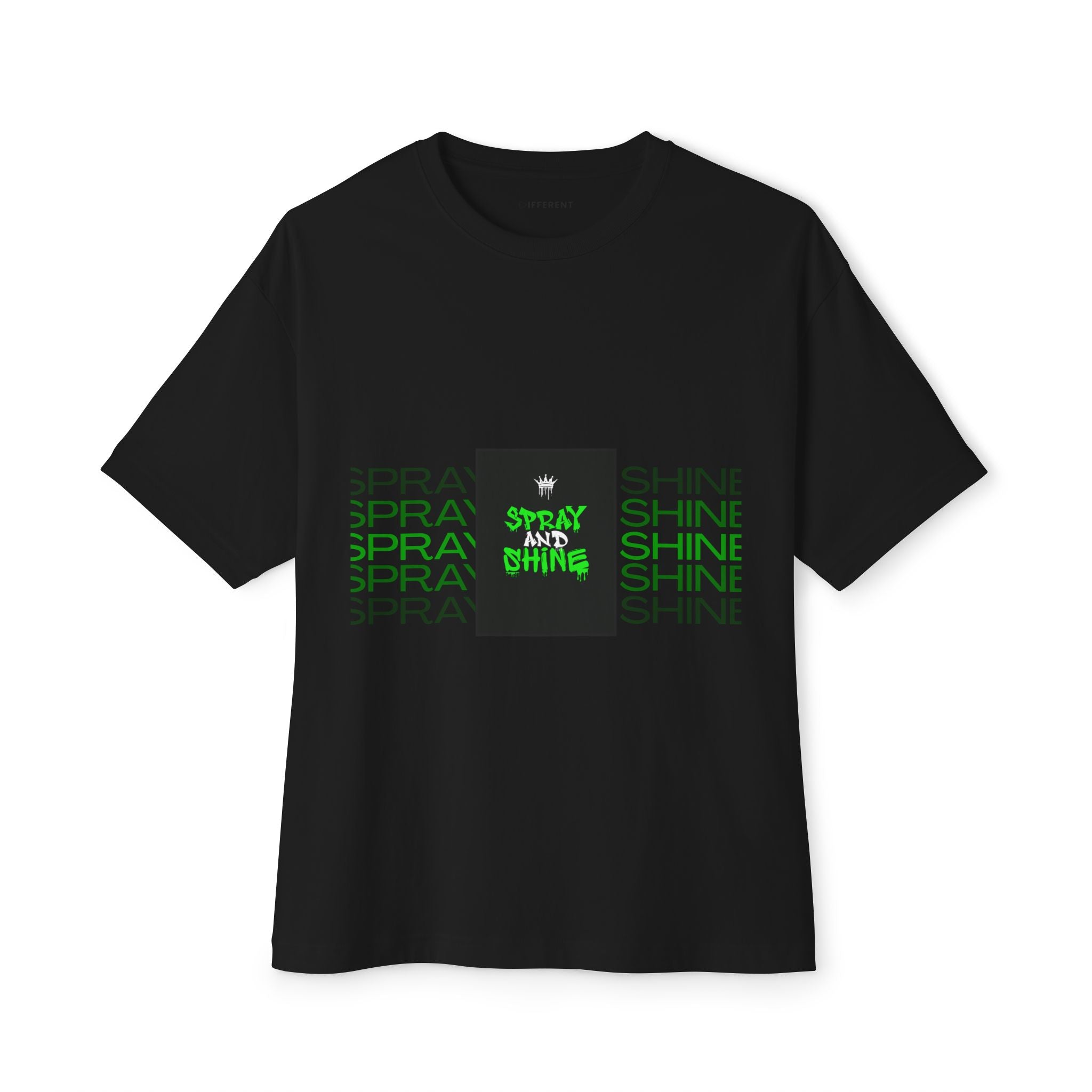 Spray and Shine Boxy T-Shirt | Trendy Streetwear Graphic Tee | Relaxed Fit Cotton Shirt | Modern Aesthetic Unisex Tee