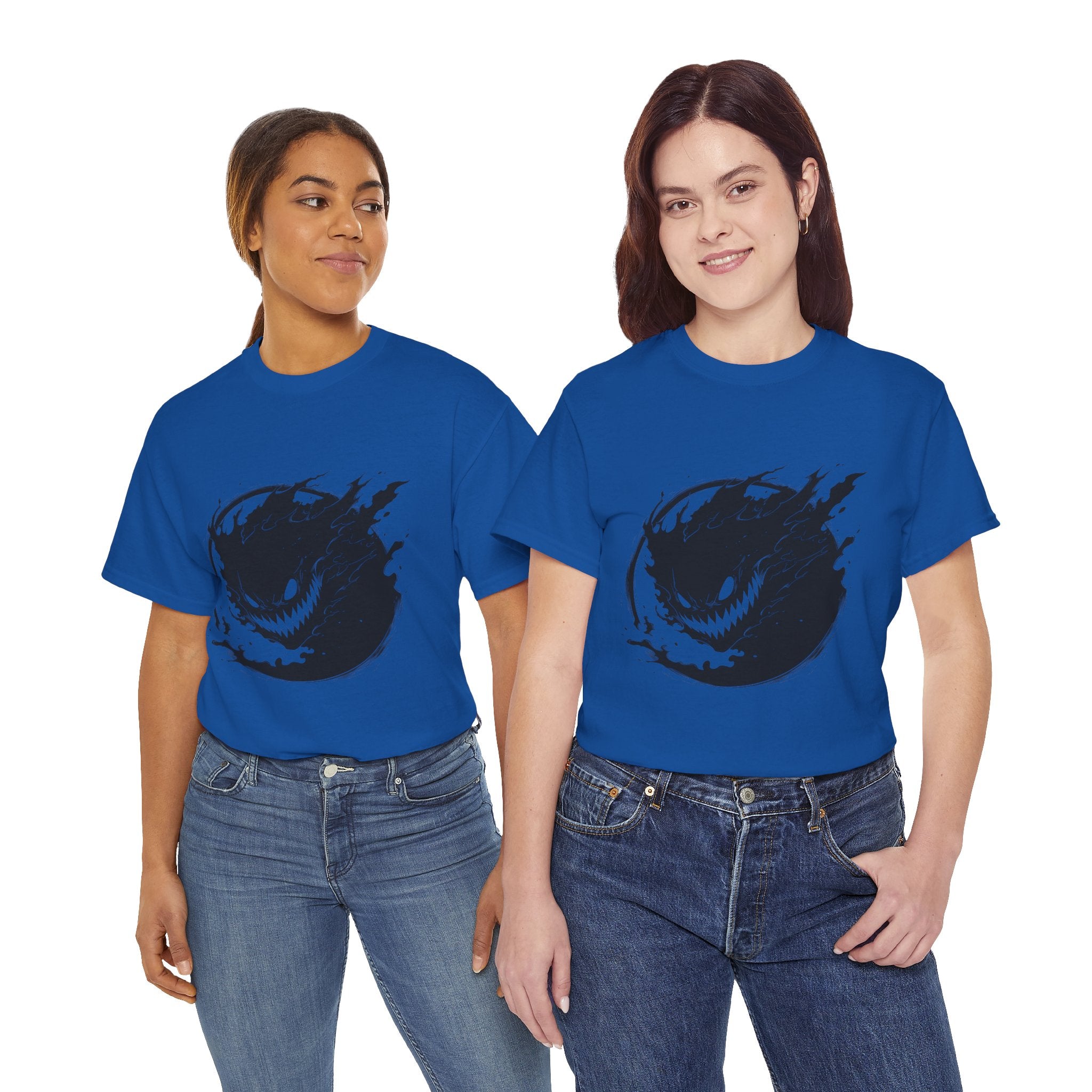Graphic Tee — Black Flame Monster Smile T-Shirt