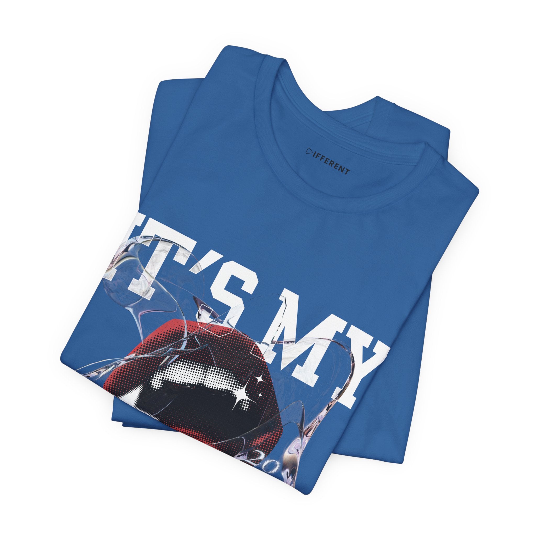Red & White Streetwear Mouth T-Shirt | Abstract Graphic Tee | Modern Art Aesthetic Shirt | Bella+Canvas 3001 Unisex Tee