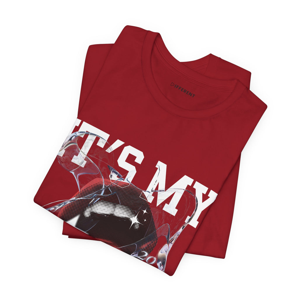 Red & White Streetwear Mouth T-Shirt | Abstract Graphic Tee | Modern Art Aesthetic Shirt | Bella+Canvas 3001 Unisex Tee