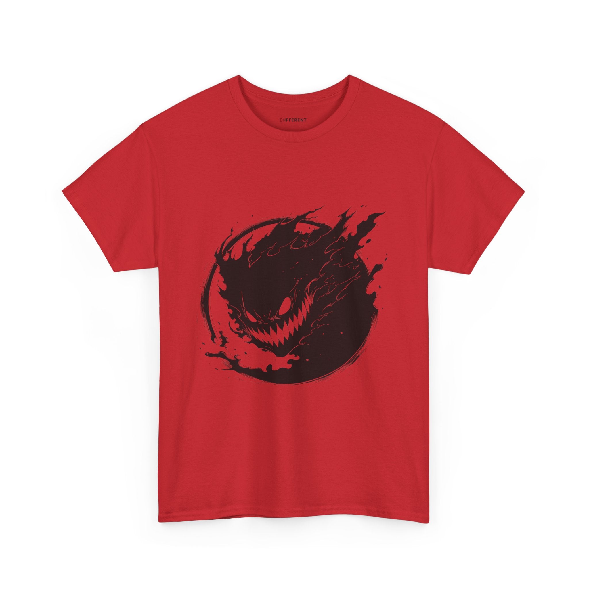 Graphic Tee — Black Flame Monster Smile T-Shirt