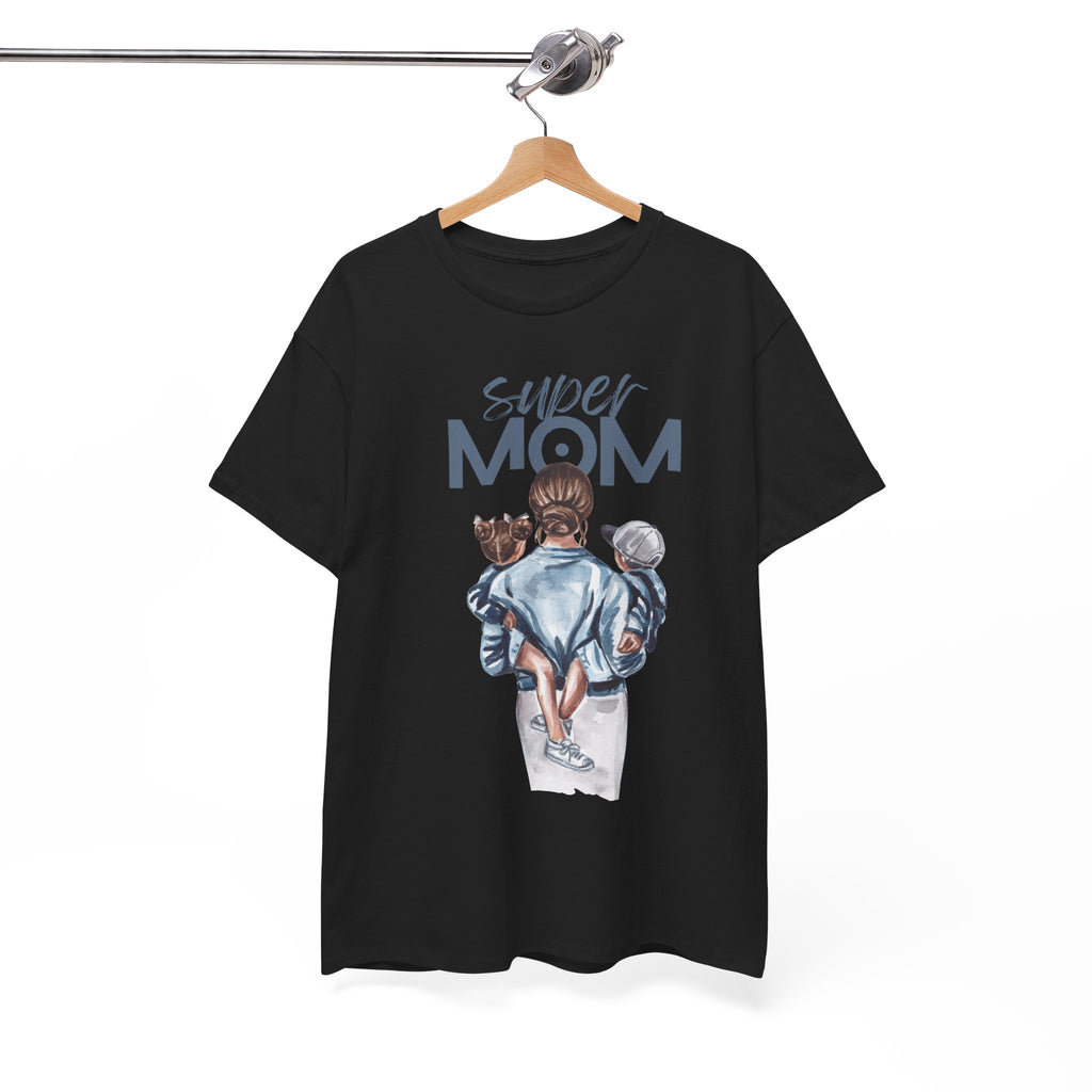 Super Mom Unisex Heavy Cotton Tee |  T-Shirt | Cute Mother’s Day Gift | Strong Mom Graphic Tee