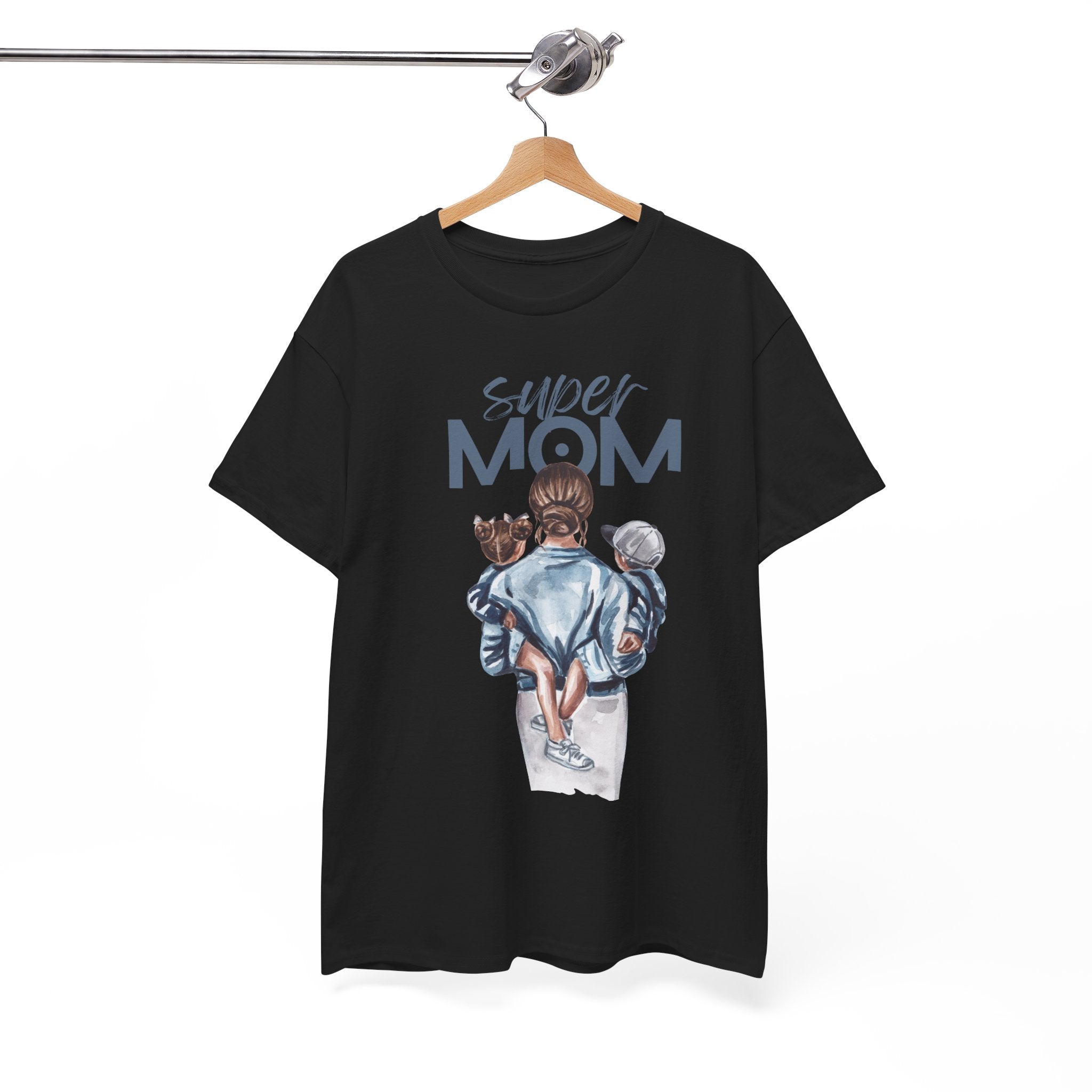 Super Mom Unisex Heavy Cotton Tee |  T-Shirt | Cute Mother’s Day Gift | Strong Mom Graphic Tee