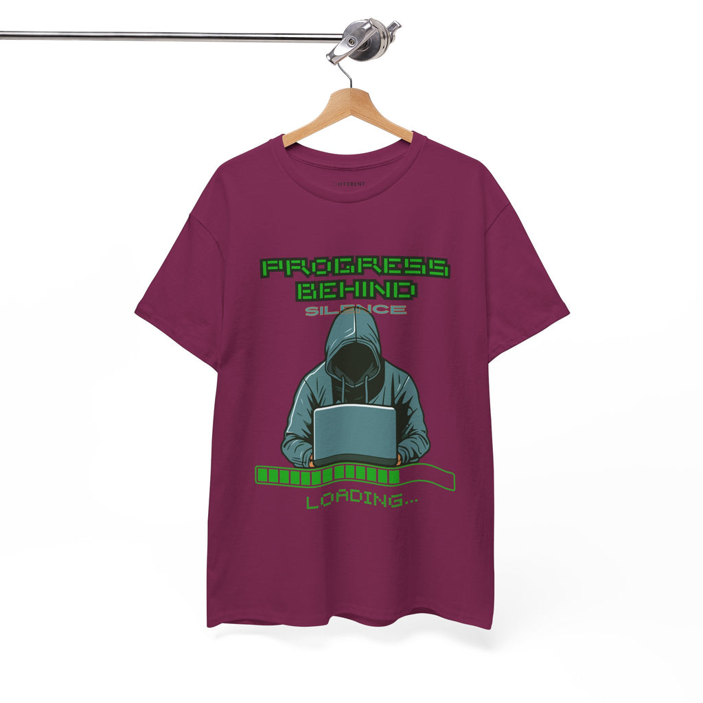 Green Retro Matrix Loading T-Shirt | Hacker Aesthetic Graphic Tee | Coding Streetwear Shirt | Gildan 5000 Unisex Cotton Tee