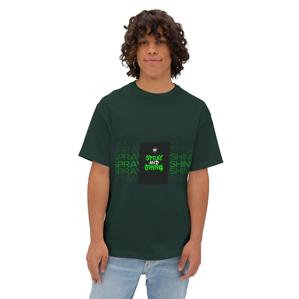Spray and Shine Boxy T-Shirt | Trendy Streetwear Graphic Tee | Relaxed Fit Cotton Shirt | Modern Aesthetic Unisex Tee