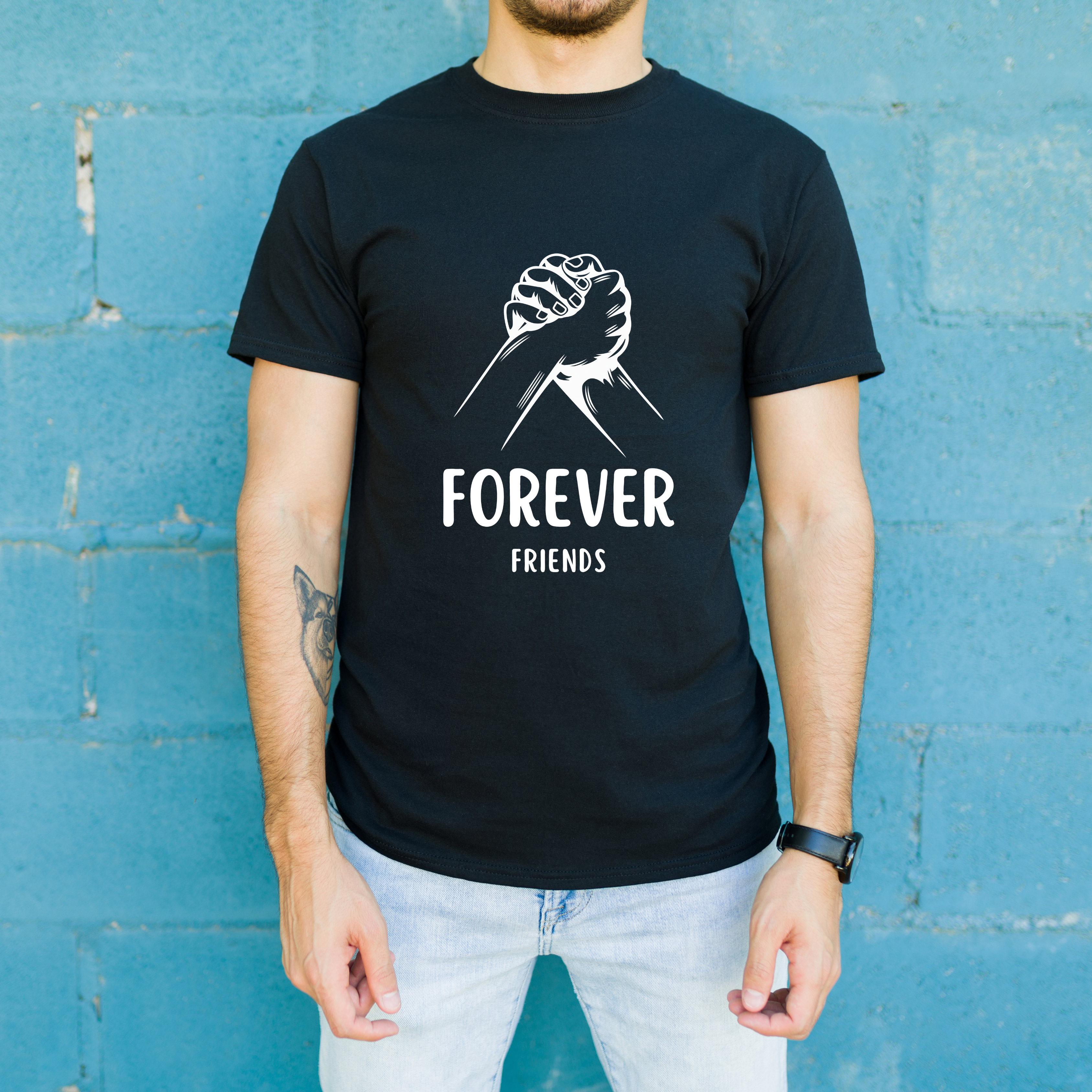 Forever Friends T-Shirt | Friendship Graphic Tee | Cute Matching Shirt | Meaningful Gift for Best Friends | Soft Cotton Unisex Tee