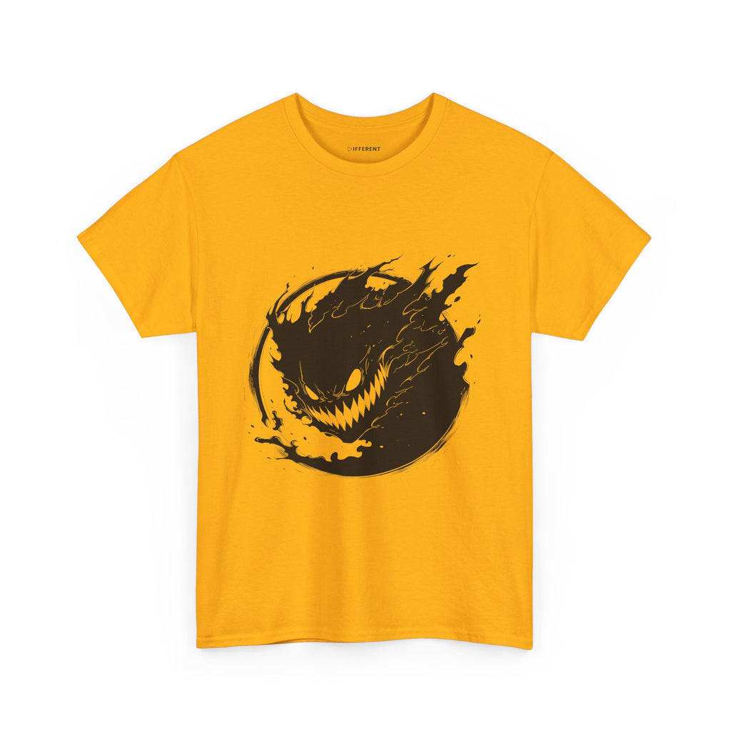 Graphic Tee — Black Flame Monster Smile T-Shirt