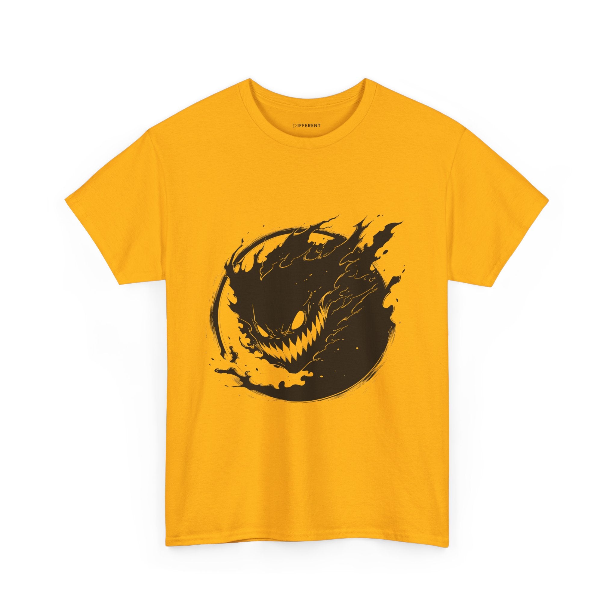 Graphic Tee — Black Flame Monster Smile T-Shirt
