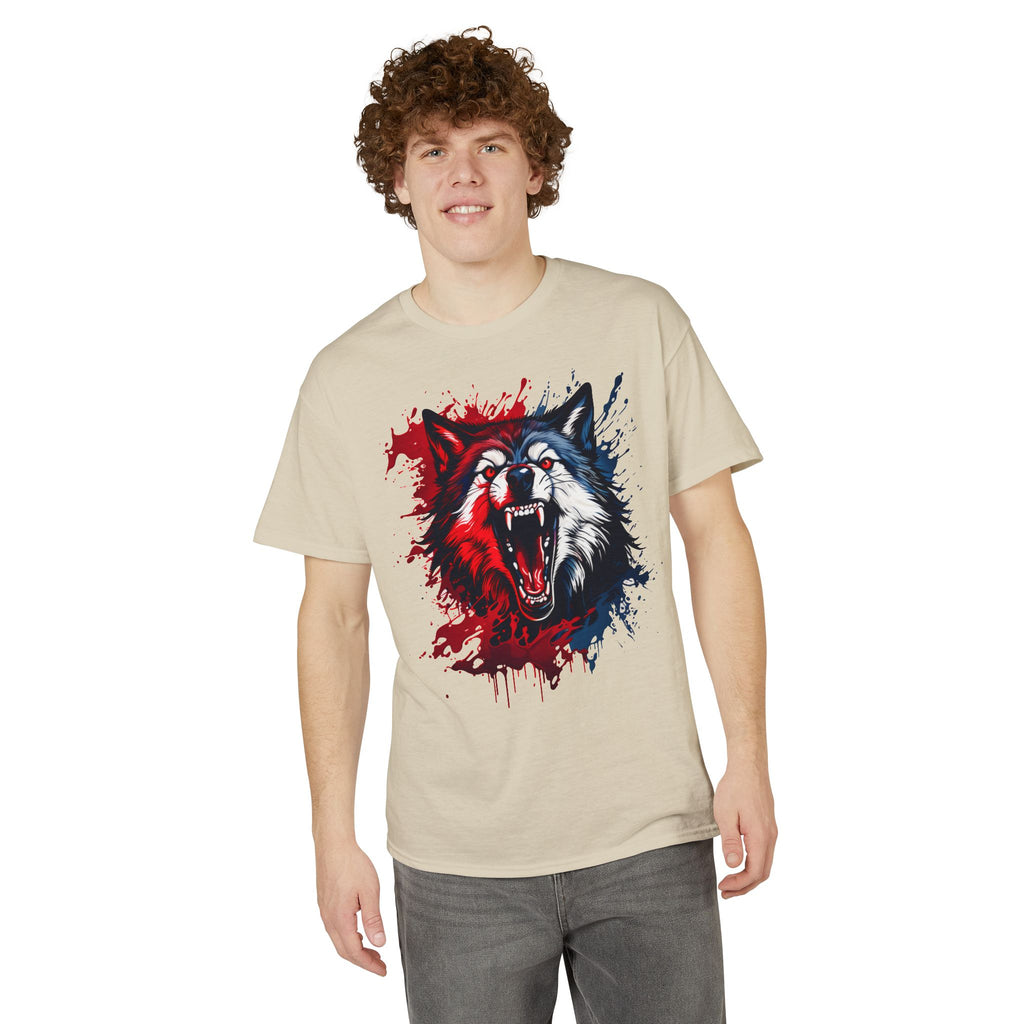 Roaring Patriotic Wolf T-Shirt