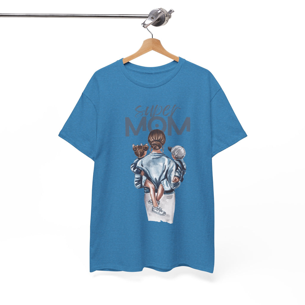 Super Mom Unisex Heavy Cotton Tee |  T-Shirt | Cute Mother’s Day Gift | Strong Mom Graphic Tee