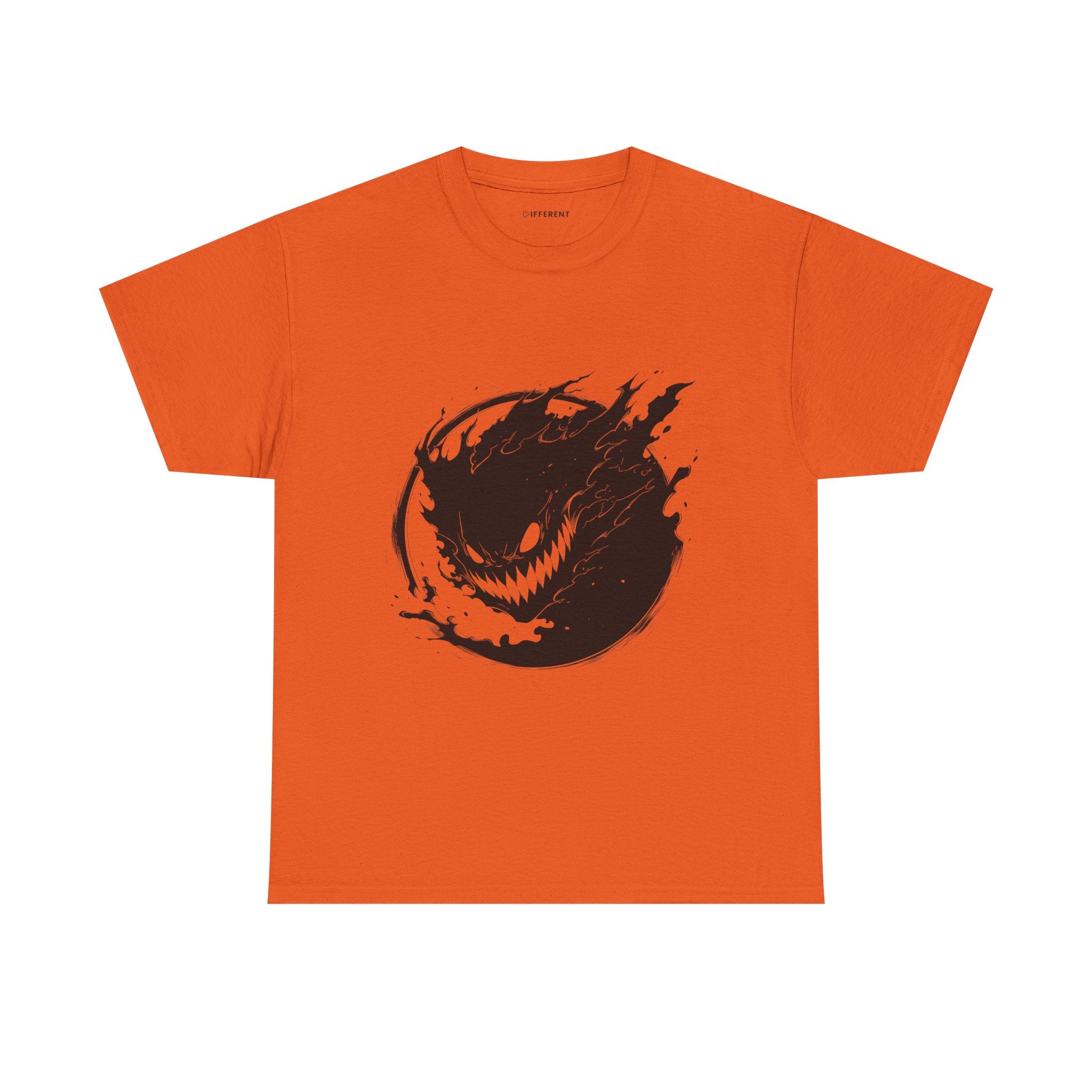 Graphic Tee — Black Flame Monster Smile T-Shirt