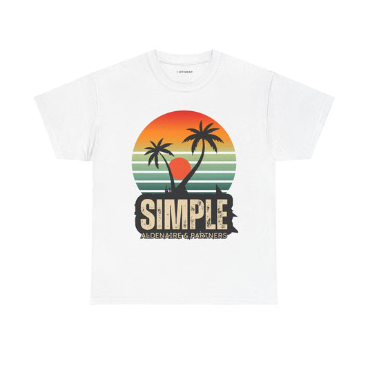 Colorful Vintage Retro Sunset T-Shirt | Gildan 5000 Heavy Cotton Tee | 70s Aesthetic Graphic Shirt | Summer Vibes Unisex Tee