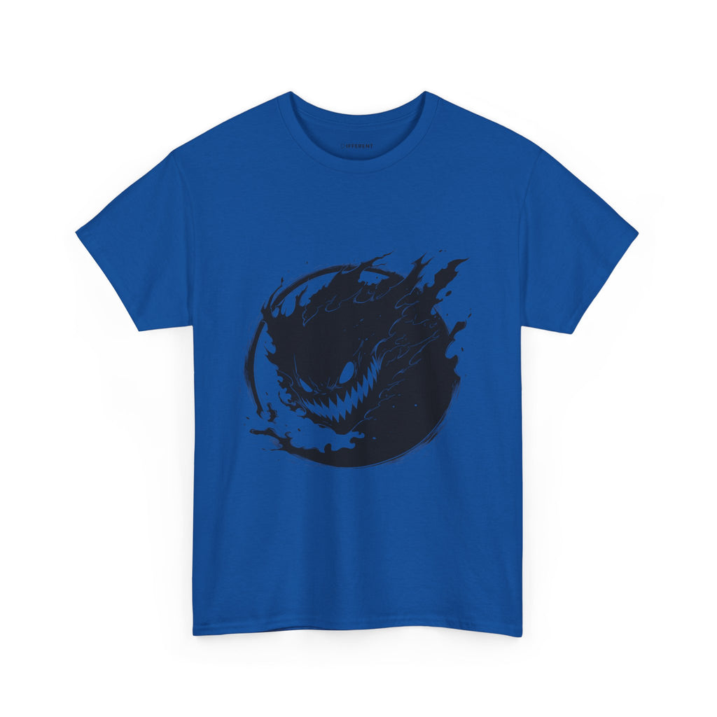Graphic Tee — Black Flame Monster Smile T-Shirt