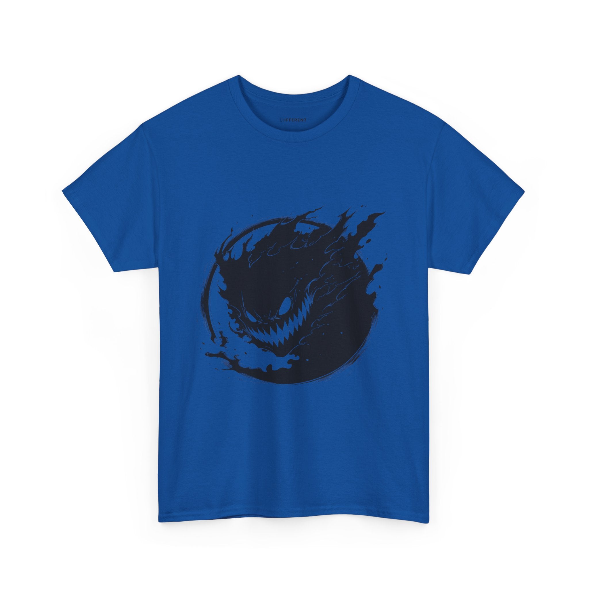 Graphic Tee — Black Flame Monster Smile T-Shirt
